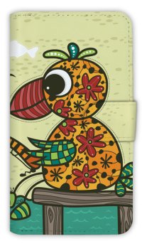 【Angler's Case】【Notebook Type】Cell-phone Case - Fishing of Parrot - (built-to-order) (Product code：diary2015110207)