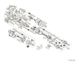 Photo1: [SHIMANO] Genuine Spare Parts for 18 ANTARES DC MD XG R Product code: 038746 **Back-order (Shipping in 3-4 weeks after receiving order)