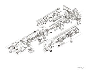 Photo1: [SHIMANO] Genuine Spare Parts for 18 Bantam MGL PG L Product code: 038562 **Back-order (Shipping in 3-4 weeks after receiving order)