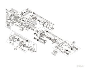 Photo1: [SHIMANO] Genuine Spare Parts for 17 CHRONARCH MGL 150 HG Product code: 037251 **Back-order (Shipping in 3-4 weeks after receiving order)