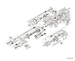 Photo1: [SHIMANO] Genuine Spare Parts for 17 CHRONARCH MGL 151 HG Product code: 037268 **Back-order (Shipping in 3-4 weeks after receiving order)