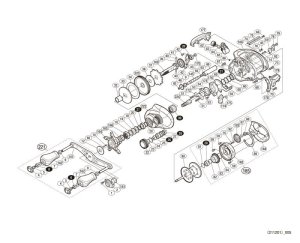 Photo1: [SHIMANO] Genuine Spare Parts for 17 CHRONARCH MGL 151 XG Product code: 037282 **Back-order (Shipping in 3-4 weeks after receiving order)