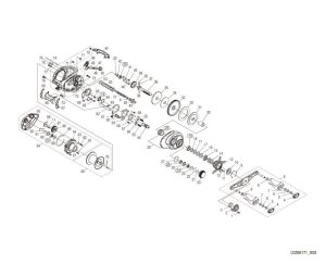 Photo1: [SHIMANO] Genuine Spare Parts for 22 CURADO DC 200XG Product code: 045034 **Back-order (Shipping in 3-4 weeks after receiving order)