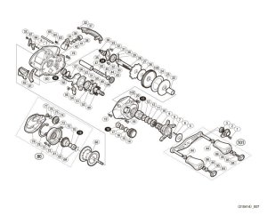 Photo1: [SHIMANO] Genuine Spare Parts for 16 CASITAS MGL 100HG Product code: 036155 **Back-order (Shipping in 3-4 weeks after receiving order)