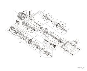 Photo1: [SHIMANO] Genuine Spare Parts for 19-20 CALCUTTA CONQUEST DC 100 HG Product code: 040855**Back-order (Shipping in 3-4 weeks after receiving order)