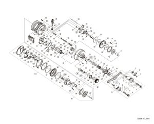 Photo1: [SHIMANO] Genuine Spare Parts for 19-20 CALCUTTA CONQUEST DC 200 Product code: 039781**Back-order (Shipping in 3-4 weeks after receiving order)