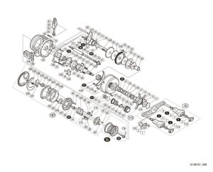 Photo1: [SHIMANO] Genuine Spare Parts for 17 CALCUTTA CONQUEST BFS HG RIGHT Product code: 036759**Back-order (Shipping in 3-4 weeks after receiving order)