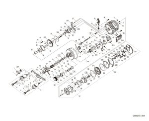 Photo1: [SHIMANO] Genuine Spare Parts for 19-20 CALCUTTA CONQUEST DC 201 HG Product code: 040404**Back-order (Shipping in 3-4 weeks after receiving order)