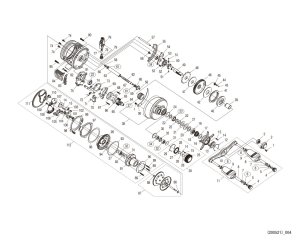 Photo1: [SHIMANO] Genuine Spare Parts for 19-20 CALCUTTA CONQUEST DC 200 HG Product code: 040398**Back-order (Shipping in 3-4 weeks after receiving order)