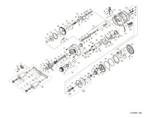 Photo1: [SHIMANO] Genuine Spare Parts for 21-22 CALCUTTA CONQUEST 201 Product code: 042354 **Back-order (Shipping in 3-4 weeks after receiving order)