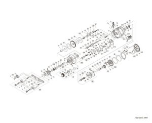 Photo1: [SHIMANO] Genuine Spare Parts for 21-22 CALCUTTA CONQUEST 201XG Product code: 044419 **Back-order (Shipping in 3-4 weeks after receiving order)