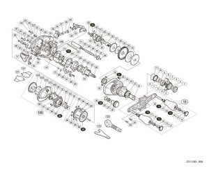 Photo1: [SHIMANO] Genuine Spare Parts for 16 Stephano 100XG Product code: 036179 **Back-order (Shipping in 3-4 weeks after receiving order)