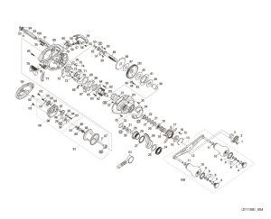 Photo1: [SHIMANO] Genuine Spare Parts for 21 ENGETSU 100HG Product code: 043023 **Back-order (Shipping in 3-4 weeks after receiving order)