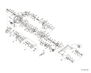 Photo1: [SHIMANO] Genuine Spare Parts for 21 ENGETSU 100PG Product code: 043009 **Back-order (Shipping in 3-4 weeks after receiving order)