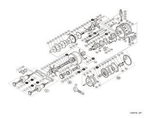 Photo1: [SHIMANO] Genuine Spare Parts for 14-16 OCEA CONQUEST 15 201PG Product code: 033536 **Back-order (Shipping in 3-4 weeks after receiving order)