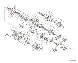 Photo1: [SHIMANO] Genuine Spare Parts for 19 OCEA JIGGER F CUSTOM 1500HG Product code: 040022 **Back-order (Shipping in 3-4 weeks after receiving order)