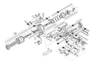 Photo1: [SHIMANO] Genuine Spare Parts for 16 EXSENCE LB C3000MXG Product Code: 036377 **Back-order (Shipping in 3-4 weeks after receiving order)