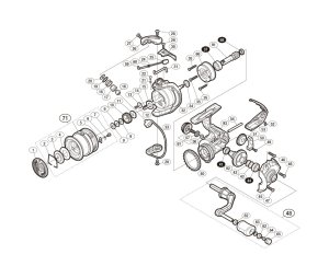 Photo1: [SHIMANO] Genuine Spare Parts for 17 SAHARA C2000HGS Product Code: 036254 **Back-order (Shipping in 3-4 weeks after receiving order)