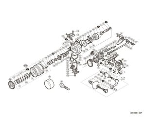 Photo1: [SHIMANO] Genuine Spare Parts for 17 SUSTAIN C5000XG Product Code:037626 **Back-order (Shipping in 3-4 weeks after receiving order)