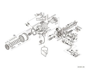 Photo1: [SHIMANO] Genuine Spare Parts for 17 FLIEGEN SD35 Standard Spec Model Product Code: 036582 **Back-order (Shipping in 3-4 weeks after receiving order)