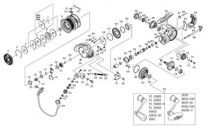 Photo1: [DAIWA] Genuine Spare Parts for 21 CALDIA FC LT2500S Product code: 00060284 **Back-order (Shipping in 3-4 weeks after receiving order)