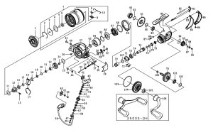 Photo1: [DAIWA] Genuine Spare Parts for 24 CERTATE FCLT2500S-DH Product code: 00061175 **Back-order (Shipping in 3-4 weeks after receiving order)