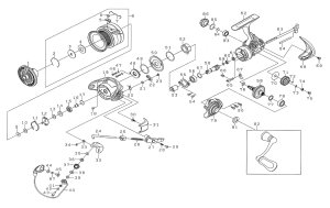 Photo1: [DAIWA] Genuine Spare Parts for 24 GEKKABIJIN X LT1000S-P Product code: 00060305 **Back-order (Shipping in 3-4 weeks after receiving order)