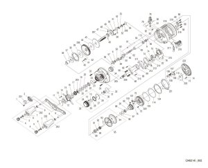 Photo1: [SHIMANO] Genuine Spare Parts for 24 CALCUTTA CONQUEST SHALLOW EDITION 31HG LEFT Product code: 046741 **Back-order (Shipping in 3-4 weeks after receiving order)