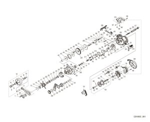 Photo1: [SHIMANO] Genuine Spare Parts for 24 GRAPPLER PREMIUM 151XG Product code: 047199 **Back-order (Shipping in 3-4 weeks after receiving order)