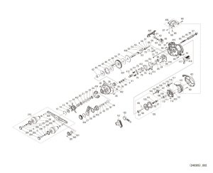 Photo1: [SHIMANO] Genuine Spare Parts for 24 Barchetta PREMIUM 151DH LEFT Product code: 047304 **Back-order (Shipping in 3-4 weeks after receiving order)