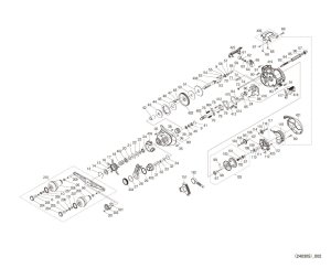 Photo1: [SHIMANO] Genuine Spare Parts for 24 Barchetta PREMIUM 151DHXG LEFT Product code: 047328 **Back-order (Shipping in 3-4 weeks after receiving order)