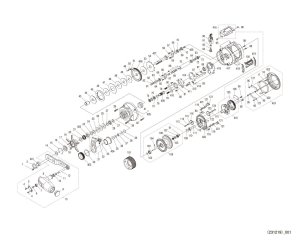 Photo1: [SHIMANO] Genuine Spare Parts for 24 OCEA CONQUEST CT 301HG LEFT Product code: 046727 **Back-order (Shipping in 3-4 weeks after receiving order)