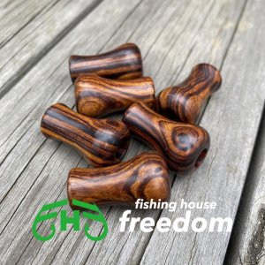 Photo1: [FHF/fishing house freedom] Wood Handle Knob I Shape Desert Ironwood (1 piece) F-13