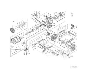 Photo1: [SHIMANO] Genuine Spare Parts for 24 VANFORD C3000SDH Product Code: 047090 **Back-order (Shipping in 3-4 weeks after receiving order)