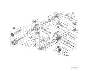 Photo1: [SHIMANO] Genuine Spare Parts for 24 BB-X TECHNIUM FIRE BLOOD C3000DXG S R Product Code: 047809 **Back-order (Shipping in 3-4 weeks after receiving order)