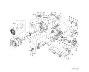 Photo1: [SHIMANO] Genuine Spare Parts for 23 SEDONA 2500S Product Code: 046475 **Back-order (Shipping in 3-4 weeks after receiving order)