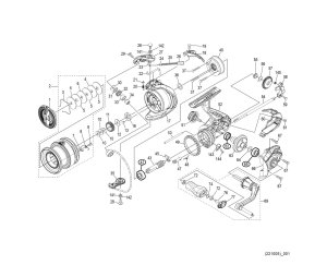 Photo1: [SHIMANO] Genuine Spare Parts for 23 SEDONA 2500 Product Code: 046451 **Back-order (Shipping in 3-4 weeks after receiving order)