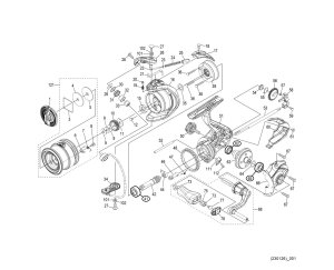 Photo1: [SHIMANO] Genuine Spare Parts for 23 SEDONA C2000S Product Code: 046437 **Back-order (Shipping in 3-4 weeks after receiving order)