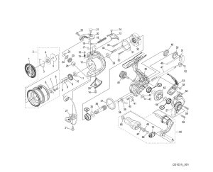 Photo1: [SHIMANO] Genuine Spare Parts for 23 SEDONA 500 Product Code: 046413 **Back-order (Shipping in 3-4 weeks after receiving order)