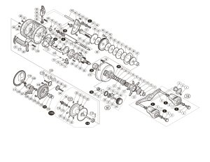 Photo1: [SHIMANO] Genuine Spare Parts for 18 CALCUTTA CONQUEST 400 RIGHT Product code: 038654 **Back-order (Shipping in 3-4 weeks after receiving order)