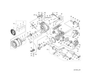 Photo1: [SHIMANO] Genuine Spare Parts for 23 SEDONA 2500SDH Product Code: 046499 **Back-order (Shipping in 3-4 weeks after receiving order)