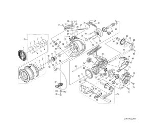 Photo1: [SHIMANO] Genuine Spare Parts for 23 SEDONA 4000 Product Code: 046529 **Back-order (Shipping in 3-4 weeks after receiving order)