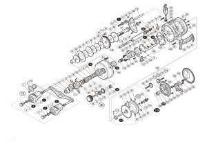 Photo1: [SHIMANO] Genuine Spare Parts for 18 CALCUTTA CONQUEST 401 LEFT Product code: 038661 **Back-order (Shipping in 3-4 weeks after receiving order)