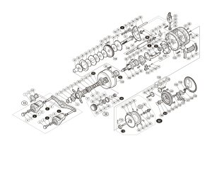 Photo1: [SHIMANO] Genuine Spare Parts for 18 CALCUTTA CONQUEST 301 LEFT Product code: 038647 **Back-order (Shipping in 3-4 weeks after receiving order)