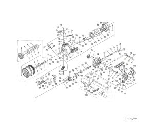 Photo1: [SHIMANO] Genuine Spare Parts for 23 BB-X Larissa C3000DXG Product Code: 046222 **Back-order (Shipping in 3-4 weeks after receiving order)