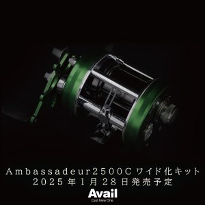 Photo2: [Avail] Ambassadeur 1500C/2500C Compatible Wide Conversion Kit (Offset Frame, Worm Shaft, Spool 3-Piece Set) [Right-Hand Retrieve] [amb_2520rw_kit_lcr]