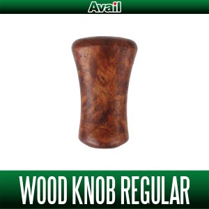 Photo1: [Avail] Wood Flat Knob Regular Padouk ("Karin") H1 (1 piece)