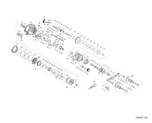 Photo1: [SHIMANO] Genuine Spare Parts for 24 Scorpion MD 300 300XGLH RIGHT Product code: 047168 **Back-order (Shipping in 3-4 weeks after receiving order)