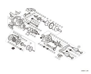 Photo1: [SHIMANO] Genuine Spare Parts for 16 Scorpion 70 HG Product code: 034724 **Back-order (Shipping in 3-4 weeks after receiving order)