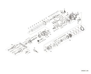 Photo1: [SHIMANO] Genuine Spare Parts for 24 Scorpion MD 300 301XGLH LEFT Product code: 047175 **Back-order (Shipping in 3-4 weeks after receiving order)